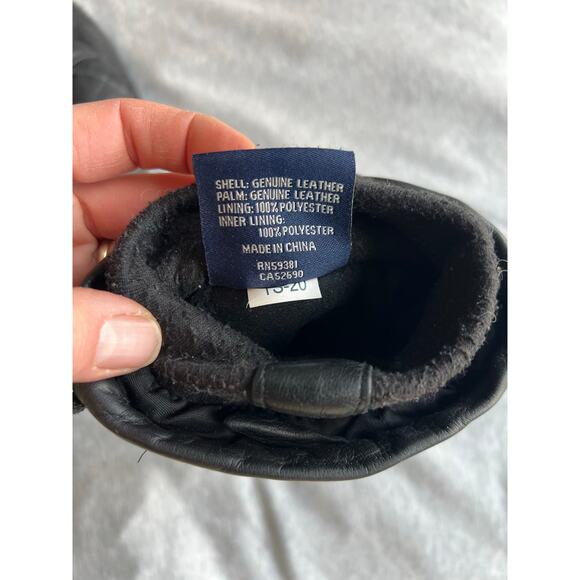 Swany toaster black leather mittens women’s large warm winter snow ski snowboard - Picture 3 of 4